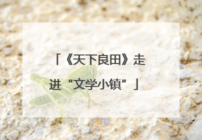《天下良田》走进“文学小镇”
