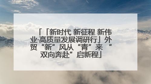 「新时代 新征程 新伟业·高质量发展调研行」外贸“新”风从“青”来 “双向奔赴”启新程