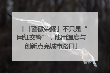 「警徽荣耀」不只是“网红交警”，他用温度与创新点亮城市路口