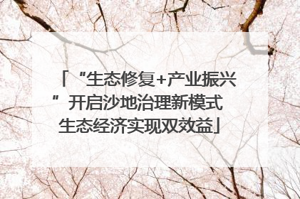 “生态修复+产业振兴”开启沙地治理新模式 生态经济实现双效益