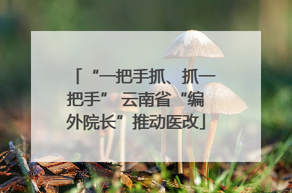 “一把手抓、抓一把手” 云南省“编外院长”推动医改