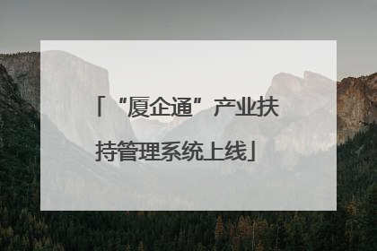 “厦企通”产业扶持管理系统上线