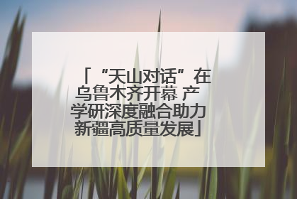 “天山对话”在乌鲁木齐开幕 产学研深度融合助力新疆高质量发展