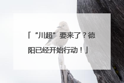 “川超”要来了？德阳已经开始行动！