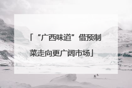 “广西味道”借预制菜走向更广阔市场