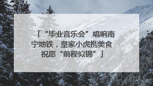 “毕业音乐会”唱响南宁地铁，皇家小虎携美食祝愿“前程似锦”
