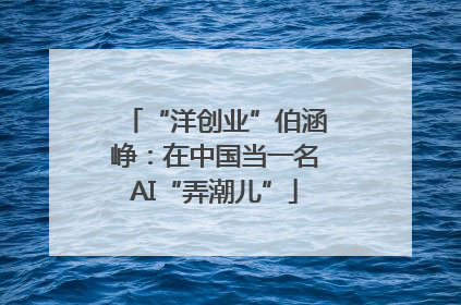 “洋创业”伯涵峥：在中国当一名AI“弄潮儿”