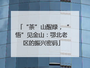 “茶”山醒绿，“悟”见金山：鄂北老区的振兴密码