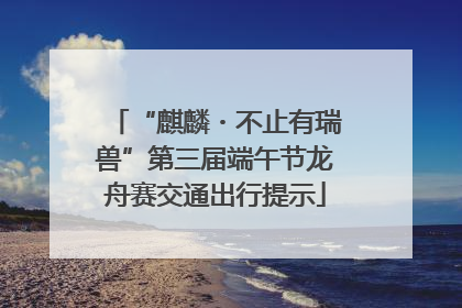 “麒麟・不止有瑞兽”第三届端午节龙舟赛交通出行提示
