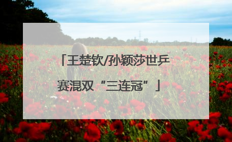 王楚钦/孙颖莎世乒赛混双“三连冠”