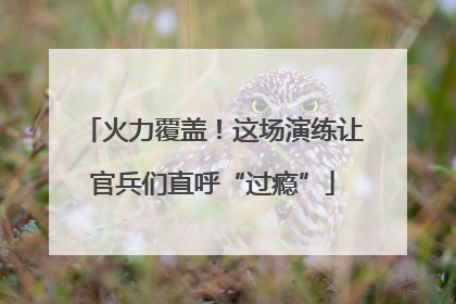 火力覆盖！这场演练让官兵们直呼“过瘾”