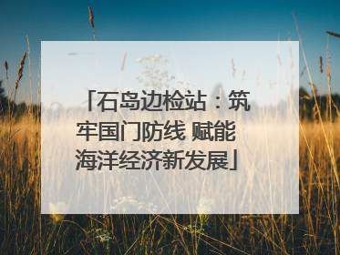 石岛边检站：筑牢国门防线 赋能海洋经济新发展