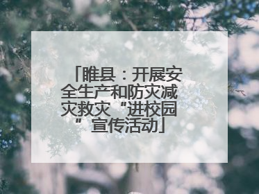 睢县：开展安全生产和防灾减灾救灾“进校园”宣传活动