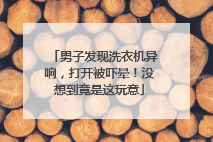 男子发现洗衣机异响，打开被吓晕！没想到竟是这玩意