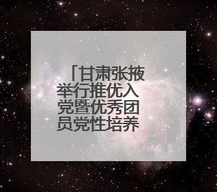 甘肃张掖举行推优入党暨优秀团员党性培养示范活动