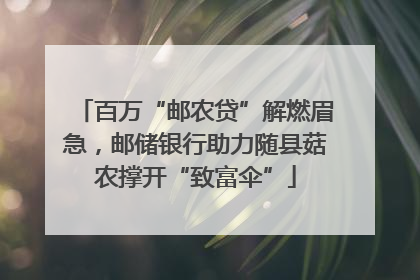 百万“邮农贷”解燃眉急，邮储银行助力随县菇农撑开“致富伞”