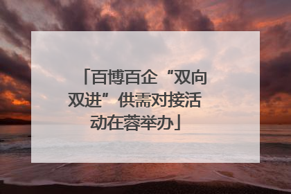 百博百企“双向双进”供需对接活动在蓉举办