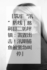 筑牢“汛”防线｜慈利县二坊坪镇：雷霆出击！汛期捕鱼被紧急叫停