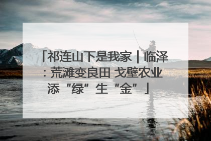 祁连山下是我家｜临泽：荒滩变良田 戈壁农业添“绿”生“金”
