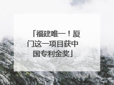 福建唯一！厦门这一项目获中国专利金奖