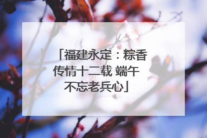 福建永定：粽香传情十二载 端午不忘老兵心