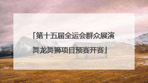 第十五届全运会群众展演舞龙舞狮项目预赛开赛