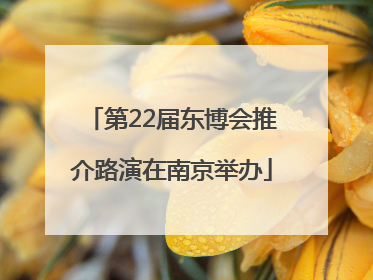 第22届东博会推介路演在南京举办