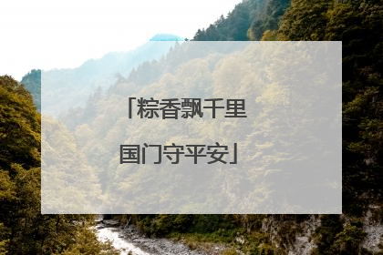 粽香飘千里 国门守平安