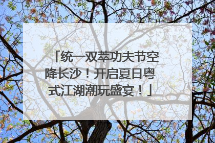 统一双萃功夫节空降长沙！开启夏日粤式江湖潮玩盛宴！