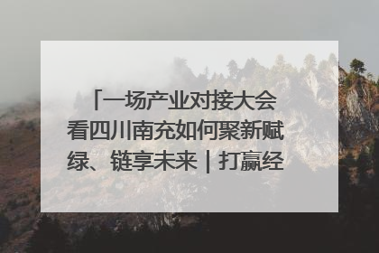 一场产业对接大会 看四川南充如何聚新赋绿、链享未来｜打赢经济发展翻身仗