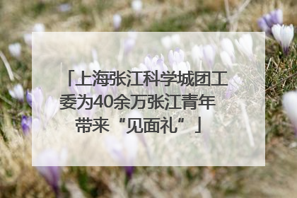 上海张江科学城团工委为40余万张江青年带来“见面礼”