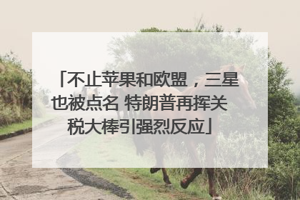 不止苹果和欧盟，三星也被点名 特朗普再挥关税大棒引强烈反应