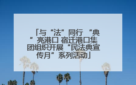 与“法”同行 “典”亮港口 宿迁港口集团组织开展“民法典宣传月”系列活动