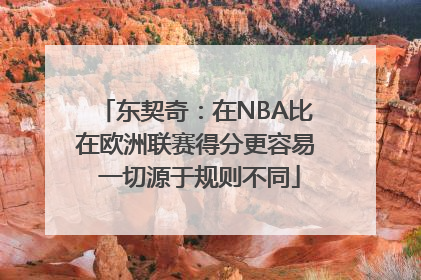 东契奇：在NBA比在欧洲联赛得分更容易 一切源于规则不同