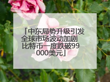 中东局势升级引发全球市场波动加剧 比特币一度跌破99000美元