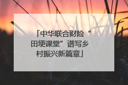 中华联合财险“田埂课堂”谱写乡村振兴新篇章