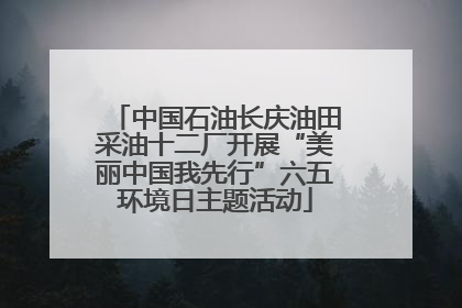 中国石油长庆油田采油十二厂开展“美丽中国我先行”六五环境日主题活动