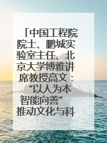 中国工程院院士、鹏城实验室主任、北京大学博雅讲席教授高文：“以人为本 智能向善” 推动文化与科技相生相促｜聚焦2025文化强国建设高峰论坛