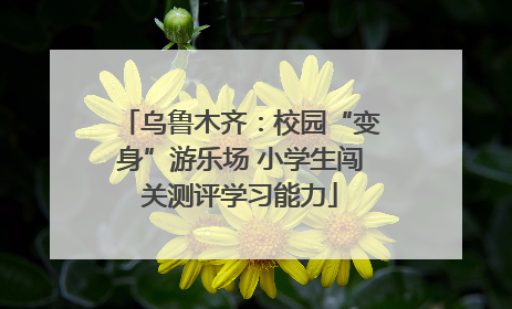 乌鲁木齐：校园“变身”游乐场 小学生闯关测评学习能力