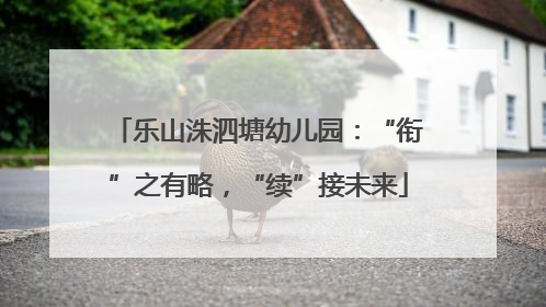 乐山洙泗塘幼儿园：“衔”之有略，“续”接未来