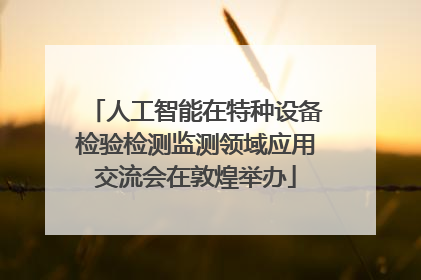 人工智能在特种设备检验检测监测领域应用交流会在敦煌举办