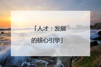 人才：发展的核心引擎