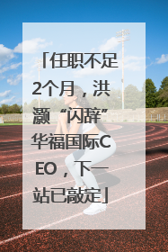 任职不足2个月，洪灏“闪辞”华福国际CEO，下一站已敲定