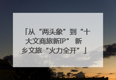 从“两头象”到“十大文商旅新IP” 新乡文旅“火力全开”