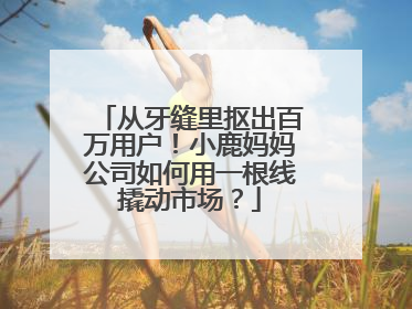从牙缝里抠出百万用户！小鹿妈妈公司如何用一根线撬动市场？
