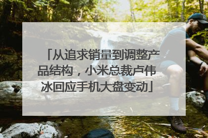 从追求销量到调整产品结构，小米总裁卢伟冰回应手机大盘变动