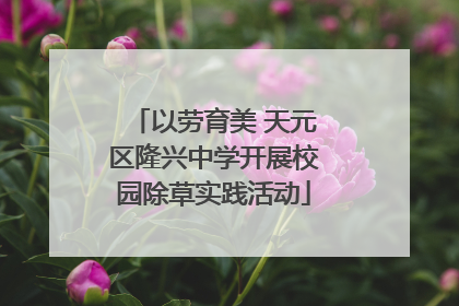 以劳育美 天元区隆兴中学开展校园除草实践活动