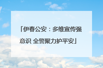 伊春公安：多维宣传强意识 全警聚力护平安