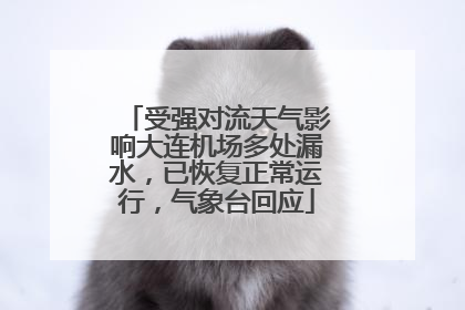 受强对流天气影响大连机场多处漏水，已恢复正常运行，气象台回应