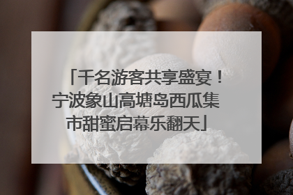 千名游客共享盛宴！宁波象山高塘岛西瓜集市甜蜜启幕乐翻天